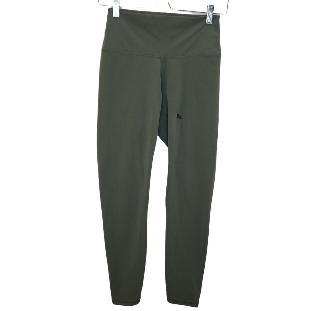 Yunoga Leggings Womens Medium Green Skinny 7/8 Length Gym Workout Yoga Ladies